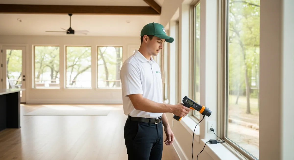 Professional EMF testing in a nature-inspired Flower Mound, Texas home