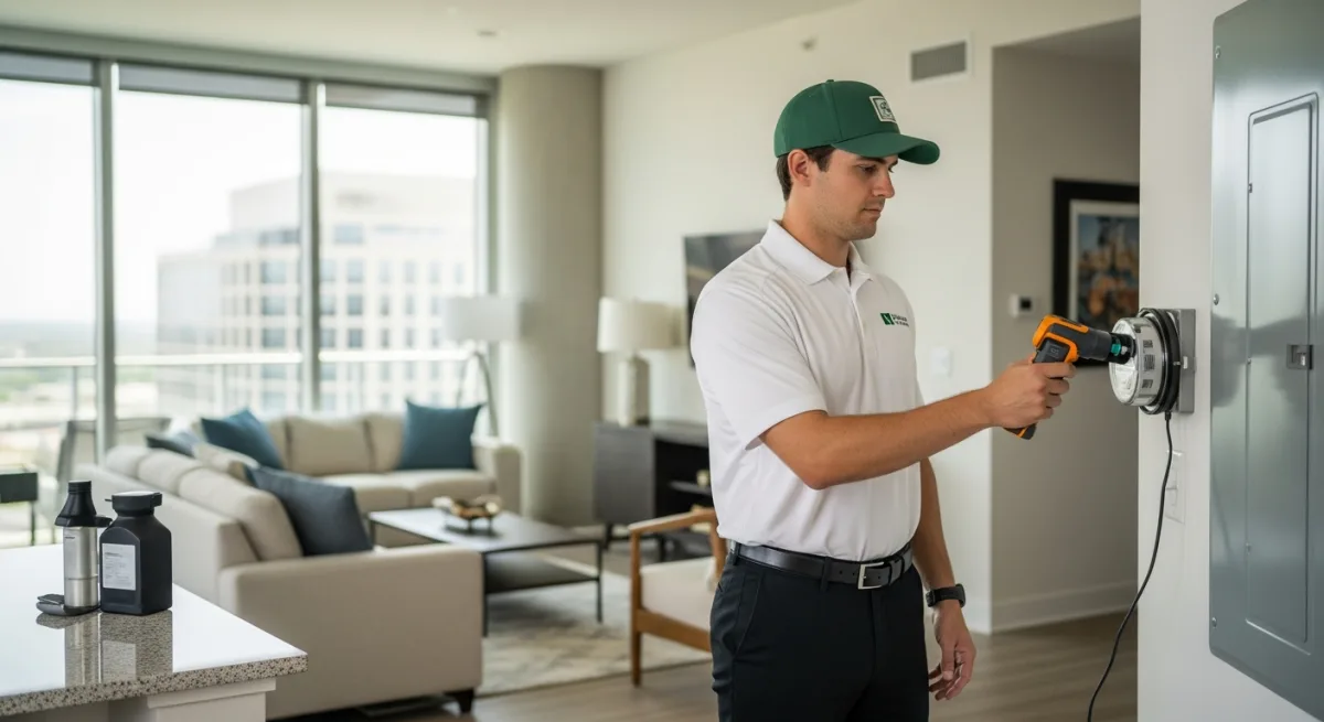 EMF radiation testing in a modern Irving, Texas urban residence